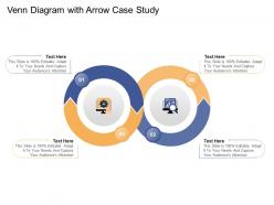 Venn diagram with arrow case study infographic template