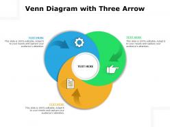 Venn diagram with three arrow