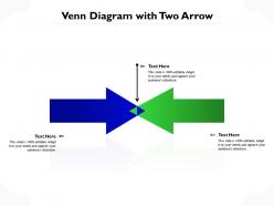 Venn diagram with two arrow