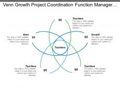 Venn growth project coordination function manager strong leaders