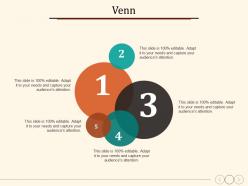 Venn with five circles business management planning