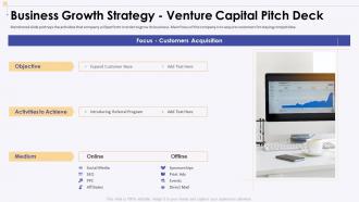 Venture capital business growth strategy venture capital pitch deck