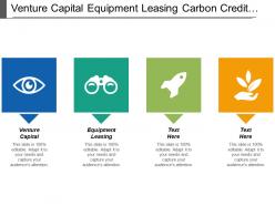 Venture capital equipment leasing carbon credit training technical assistance
