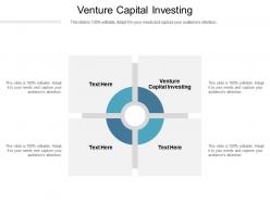 Venture capital investing ppt powerpoint presentation portfolio graphics pictures cpb