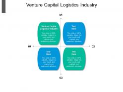 Venture capital logistics industry ppt powerpoint presentation summary demonstration cpb