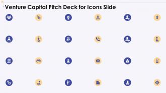 Venture capital pitch deck for icons slide