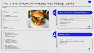 Venue Marketing Comprehensive Guide Steps To Set Up Facebook Ads To Enhance Venue Bookings MKT SS V Adaptable Downloadable