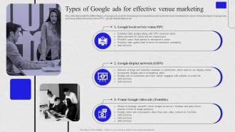 Venue Marketing Comprehensive Guide Types Of Google Ads For Effective Venue Marketing MKT SS V