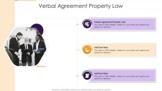 Verbal Agreement Property Law In Powerpoint And Google Slides Cpb