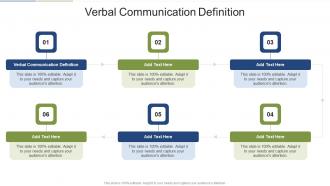 Verbal Communication Definition In Powerpoint And Google Slides Cpb