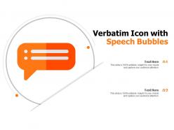 Verbatim icon with speech bubbles