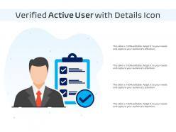Verified Active User With Details Icon