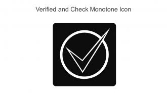 Verified And Check Monotone Icon In Powerpoint Pptx Png And Editable Eps Format