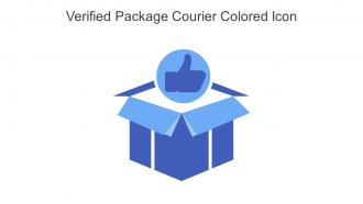 Verified Package Courier Colored Icon In Powerpoint Pptx Png And Editable Eps Format