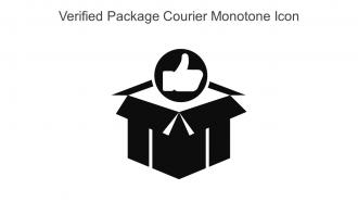 Verified Package Courier Monotone Icon In Powerpoint Pptx Png And Editable Eps Format