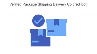 Verified Package Shipping Delivery Colored Icon In Powerpoint Pptx Png And Editable Eps Format