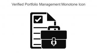 Verified Portfolio Management Monotone Icon In Powerpoint Pptx Png And Editable Eps Format