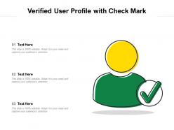 Verified user profile with check mark