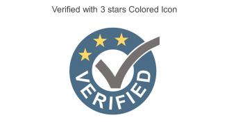 Verified With 3 Stars Colored Icon In Powerpoint Pptx Png And Editable Eps Format