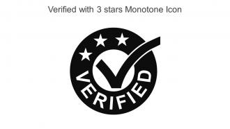 Verified With 3 Stars Monotone Icon In Powerpoint Pptx Png And Editable Eps Format