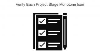 Verify Each Project Stage Monotone Icon In Powerpoint Pptx Png And Editable Eps Format