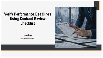 Verify Performance Deadlines Using Contract Review Checklist PPT Sample AT