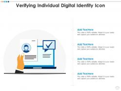 Verifying individual digital identity icon