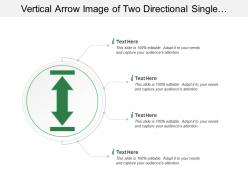Vertical arrow image of two directional single arrow in circle