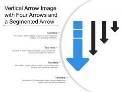 Vertical arrow image with four arrows and a segmented arrow