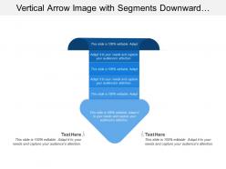 Vertical arrow image with segments downward arrow head