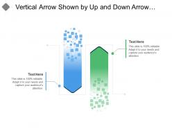 Vertical arrow shown by up and down arrow image