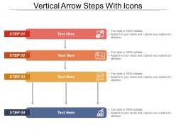 Vertical arrow steps with icons