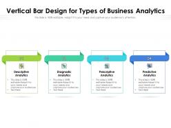 Vertical bar design for types of business analytics