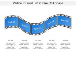 Vertical Curved List In Film Roll Shape