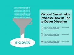 Vertical funnel with process flow in top to down direction