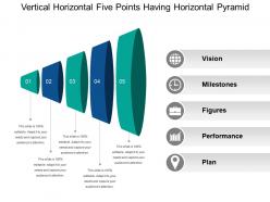 Vertical horizontal five points having horizontal pyramid
