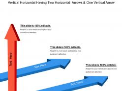 Vertical horizontal having two horizontal arrows and one vertical arrow