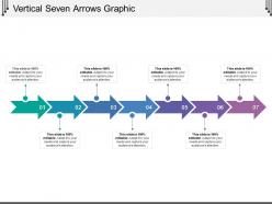 Vertical seven arrows graphic