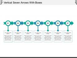 Vertical seven arrows with boxes