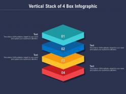 Vertical stack of 4 box infographic