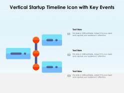 Vertical startup timeline icon with key events