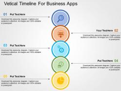 Vertical timeline for business apps flat powerpoint design