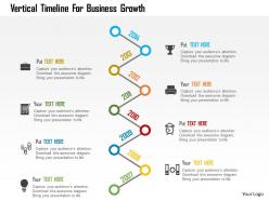 Vertical timeline for business growth flat powerpoint design