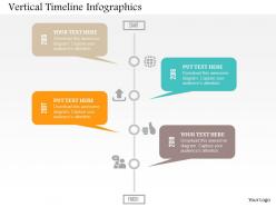 Vertical timeline infographics flat powerpoint design
