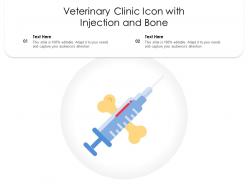 Veterinary clinic icon with injection and bone
