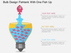 vg Bulb Design Fishtank With One Fish Up Flat Powerpoint Design