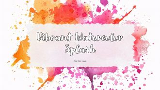 Vibrant Watercolor Splash Powerpoint Background Template