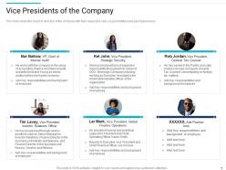 Vice presidents of the company stakeholder governance to improve overall corporate performance
