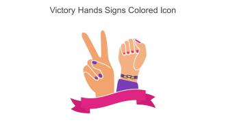 Victory Hands Signs Colored Icon In Powerpoint Pptx Png And Editable Eps Format