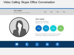 Video calling skype office conversation flat powerpoint design